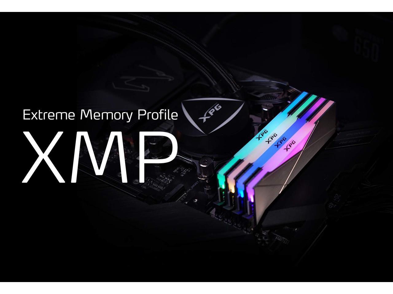 XPG SPECTRIX D50 RGB Desktop Memory: 32GB (2x16GB) DDR4 3600MHz CL18 GREY