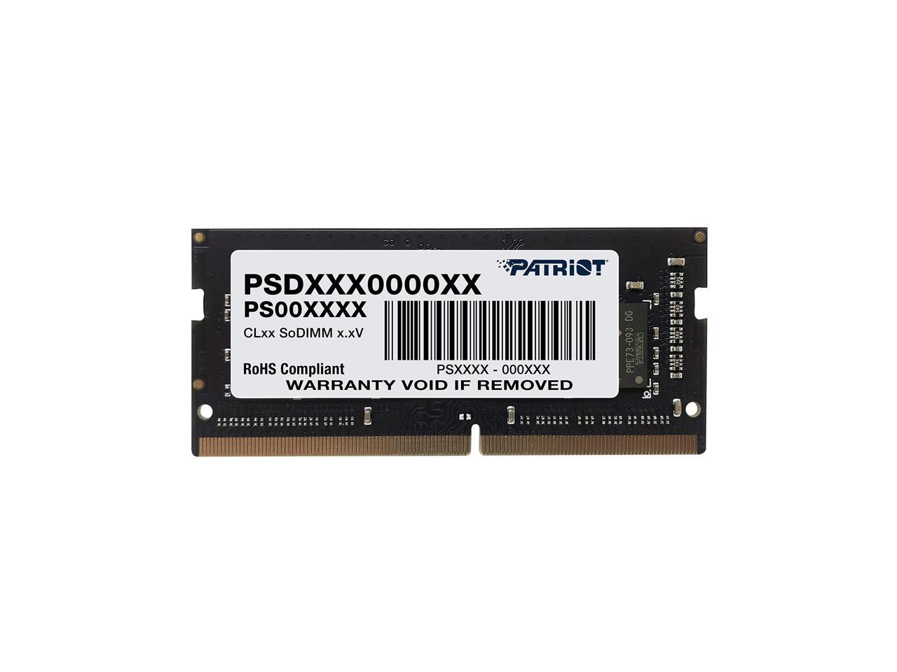 Patriot Signature Line 16GB 260-Pin DDR4 SO-DIMM DDR4 2400 (PC4 19200) Memory (Notebook Memory) Model PSD416G24002S