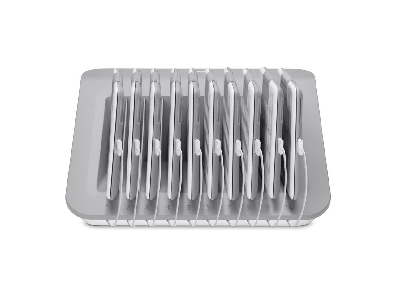 Belkin Store-and-Charge Station - Wired - Tablet PC, e-book Reader - Charging Capability - Gray,