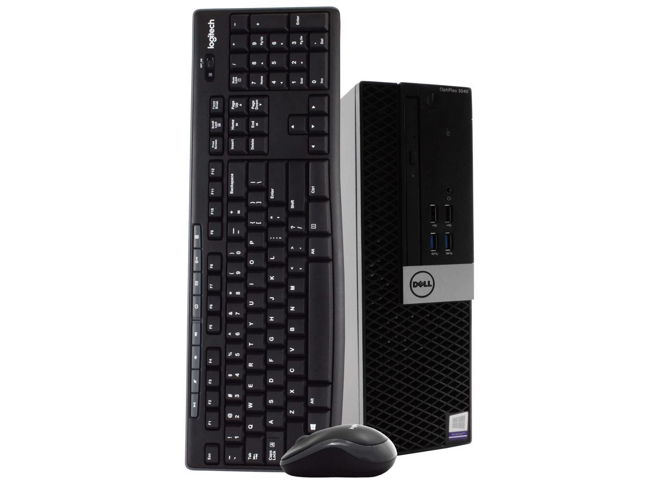 Dell OptiPlex 3040 PC Desktop Computer, Intel i5-6500 3.2GHz, 16GB RAM, 512GB SSD, Windows 10 Pro, New 23.6" FHD LED Monitor, Wireless Keyboard & Mouse, New 16GB Flash Drive, DVD, WiFi, HDMI
