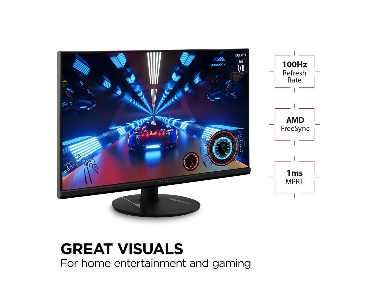 ViewSonic OMNI VX2716 27 Inch 1080p 1ms 100Hz Gaming Monitor with IPS Panel, AMD FreeSync, Eye Care, HDMI and DisplayPort