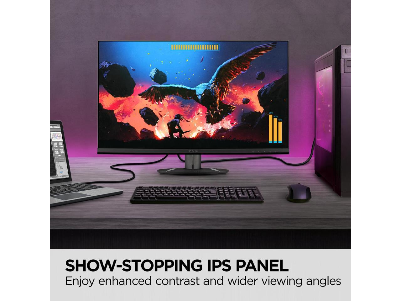 ViewSonic OMNI VX2716 27 Inch 1080p 1ms 100Hz Gaming Monitor with IPS Panel, AMD FreeSync, Eye Care, HDMI and DisplayPort