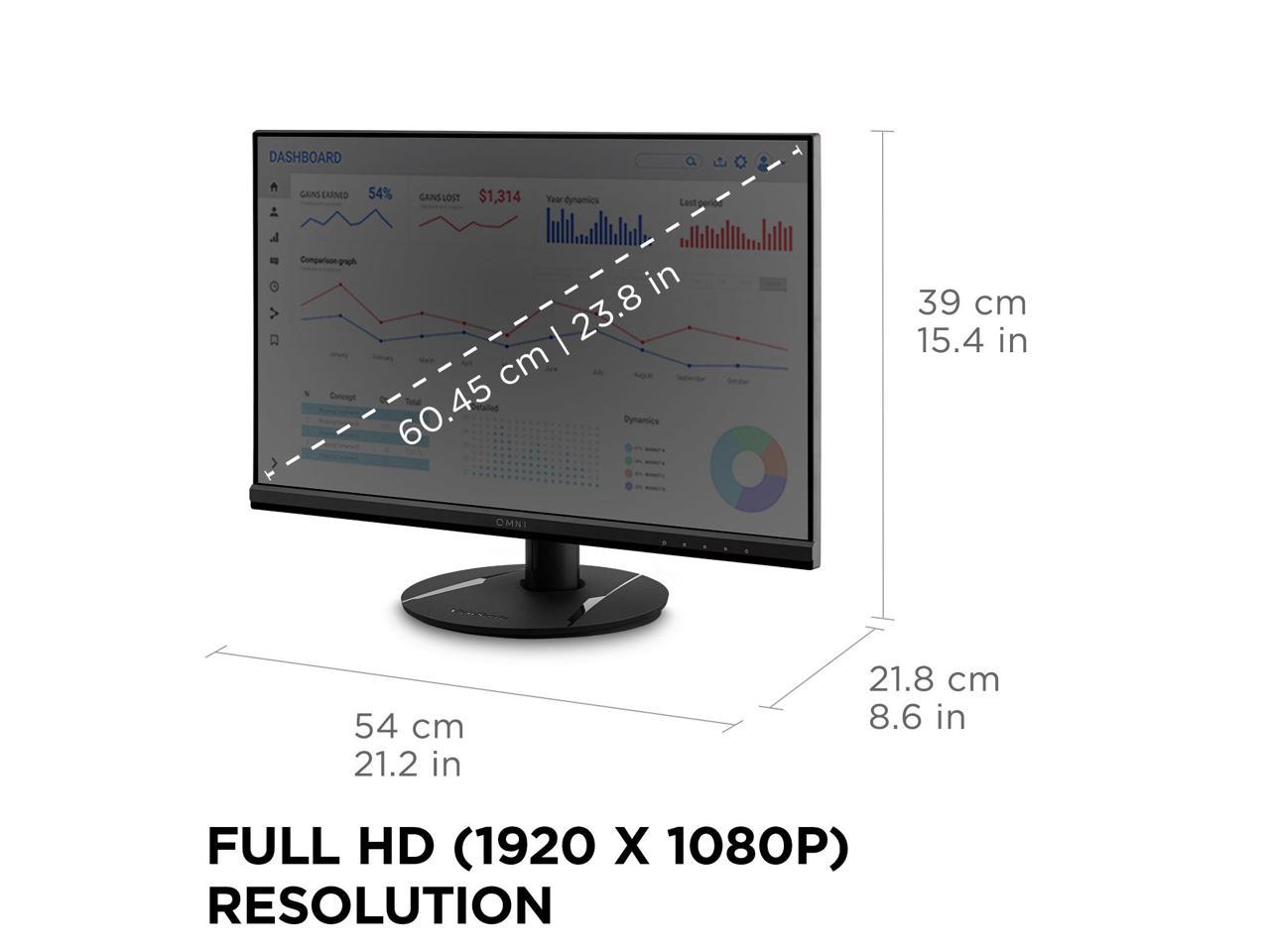 ViewSonic OMNI VX2416 24 Inch 1080p 1ms 100Hz Gaming Monitor with IPS Panel, AMD FreeSync, Eye Care, HDMI and DisplayPort