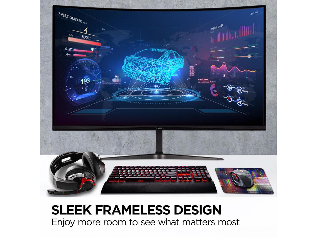 ViewSonic OMNI VX3218C-2K 31.5" WQHD Curved Screen LED Gaming LCD Monitor - 16:9 - Black - 32" Class - Vertical Alignment (VA) - 2560 x 1440 - 16.7 Million Colors - FreeSync Premium - 250 Ni