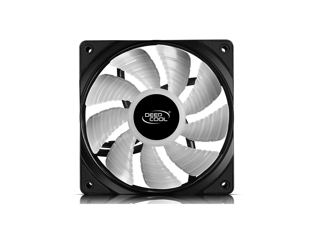 DEEPCOOL RF120M Ultra Quiet intelligent PWM Fan 6 high brightness RGB LED Lights Motherboard Sync