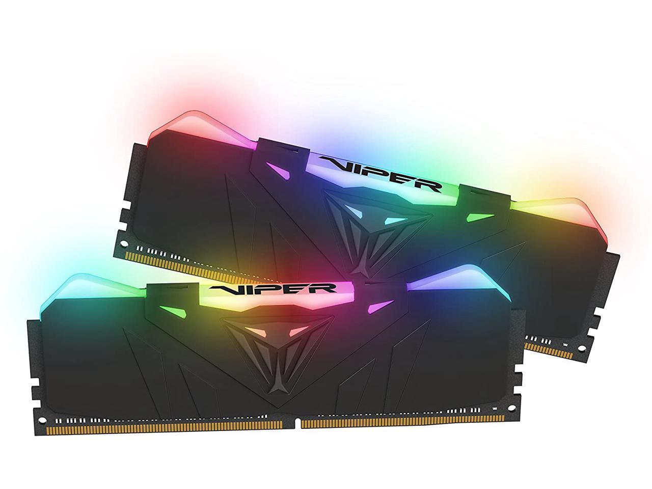 Patriot Viper RGB 16GB (2 x 8GB) 288-Pin DDR4 SDRAM DDR4 3600 (PC4 28800) Intel XMP 2.0 Desktop Memory Model PVR416G360C7K