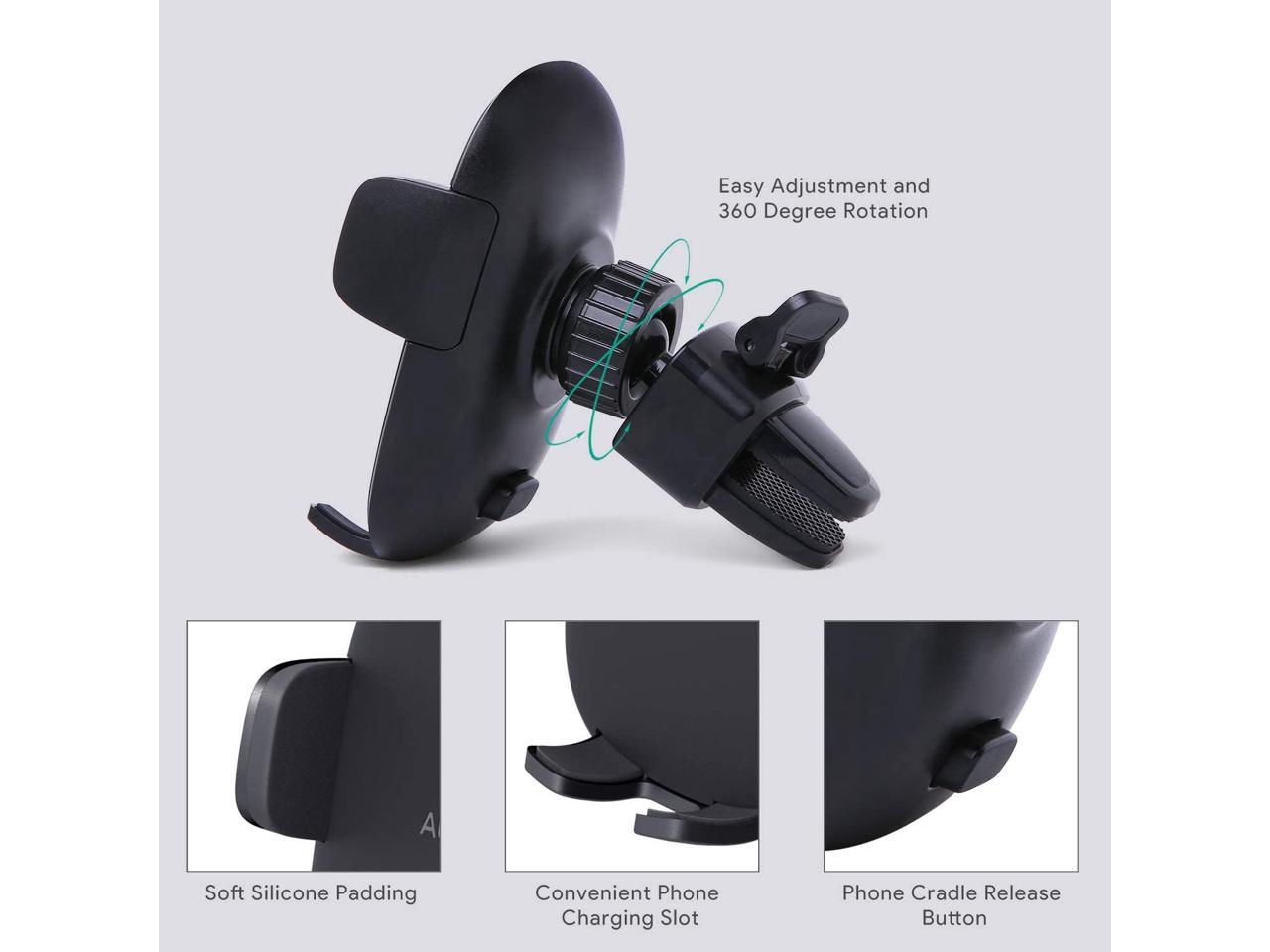 Car Phone Mount Air Vent Phone Holder for Car Compatible with iPhone 11 Pro/11/Xs/8/7/6, Galaxy S10/S10+/S9/S9+, Note 10,LG,Huawei,Pixel and Other