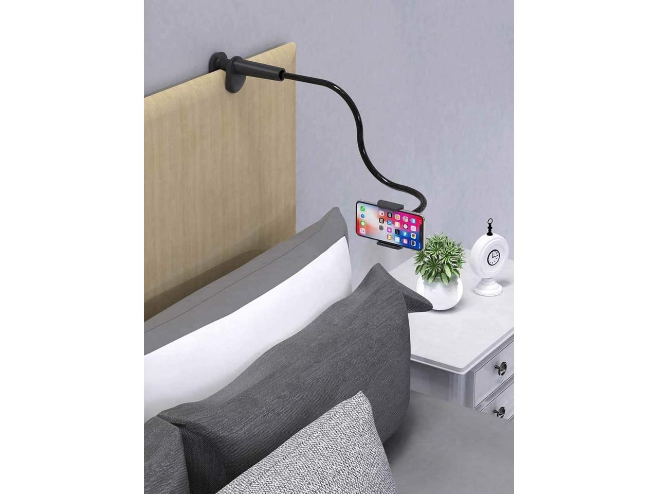 Gooseneck Bed Phone Holder Mount, Flexible Long Arm Clip Clamp for Desk, Bendy Lazy Bracket Bedside Stand, for iPhone 11 Pro Xs Max XR X 8 7 6 Plus Samsung S20 S10 S9 S8 Plus GPS