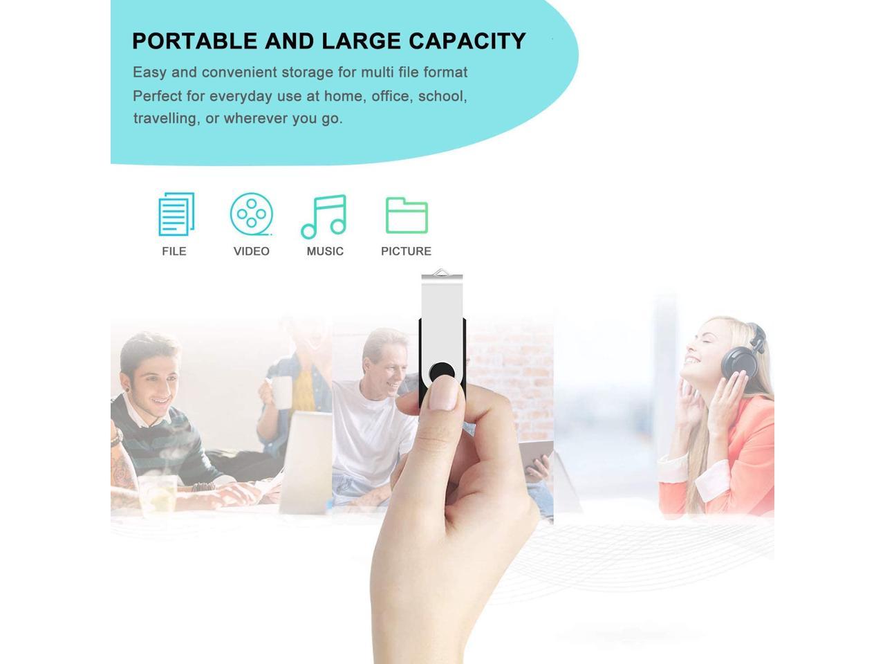 2 Pack 128GB USB Flash Drive USB Stick Flash Drive 128 GB USB 3.0 Thumb Drive Memory Stick USB Drive 128GB, Black