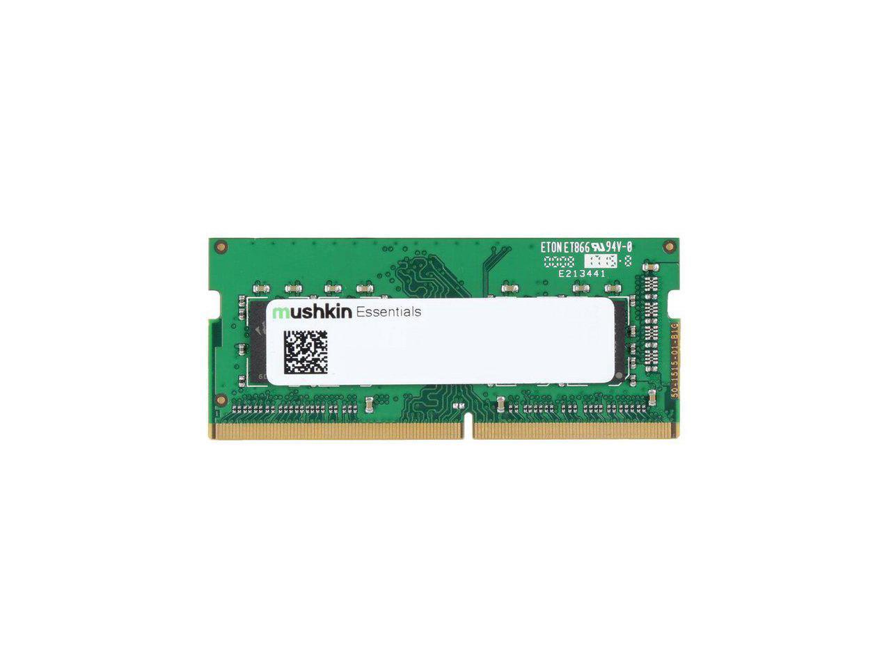 Mushkin 32GB(1X32GB) Essentials DDR4 PC4-3200 3200MHz Laptop Memory Model MES4S320NF32G