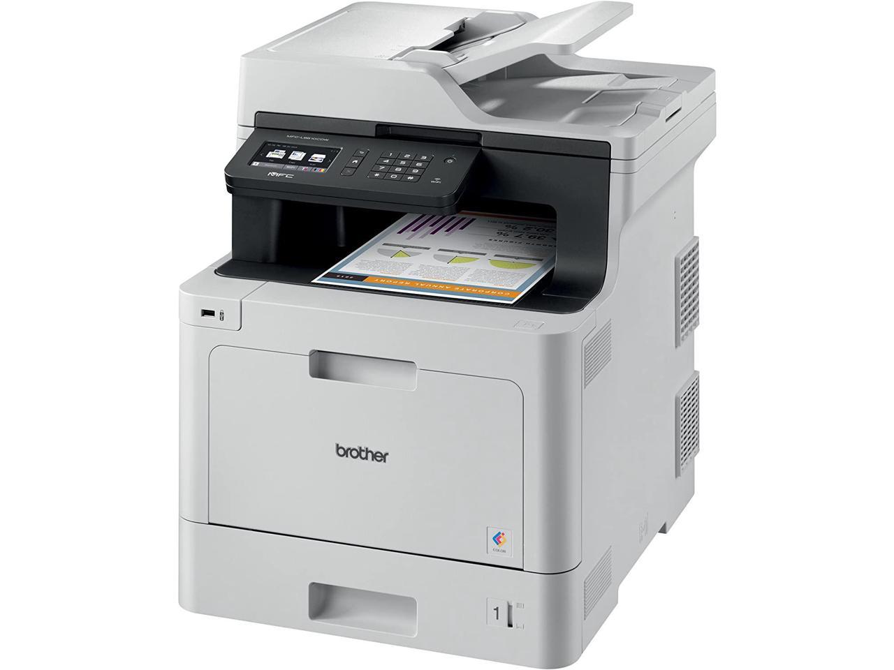 Brother Color Laser Printer, Multifunction Printer, All-in-One Printer, MFC-L8610CDW, Wireless Networking, Automatic Duplex Printing, Mobile Printing and Scanning