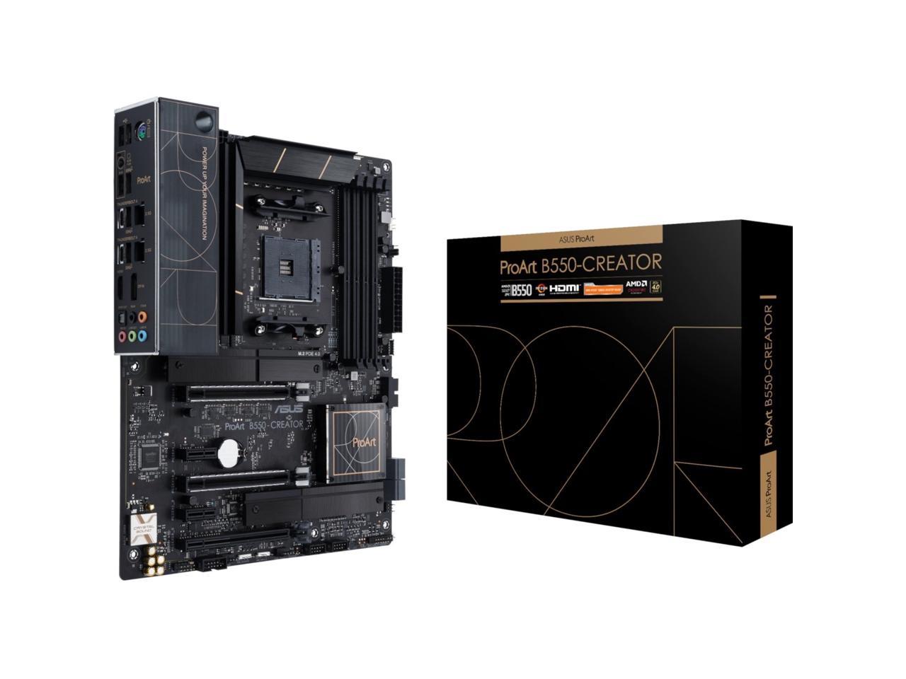 ASUS ProArt B550-CREATOR AM4 AMD B550 SATA 6Gb/s USB 3.0 HDMI ATX AMD Motherboard