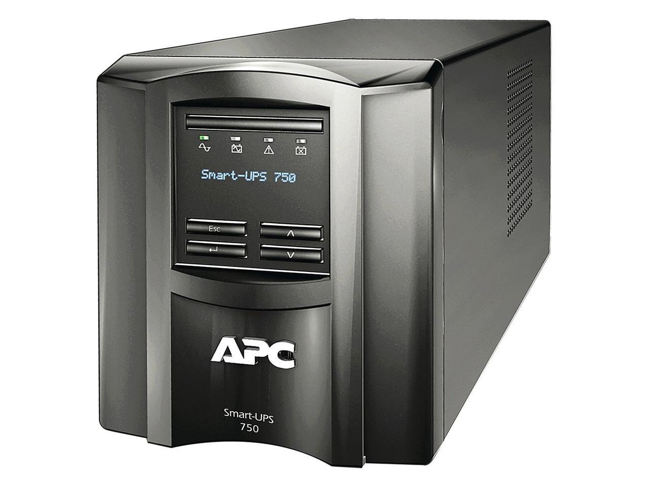 APC by Schneider Electric Smart-UPS 750VA LCD 120V US - Tower - 3 Hour Recharge - 5 Minute Stand-by - 110 V AC Input - 120 V AC Output - 6 x NEMA 5-15R