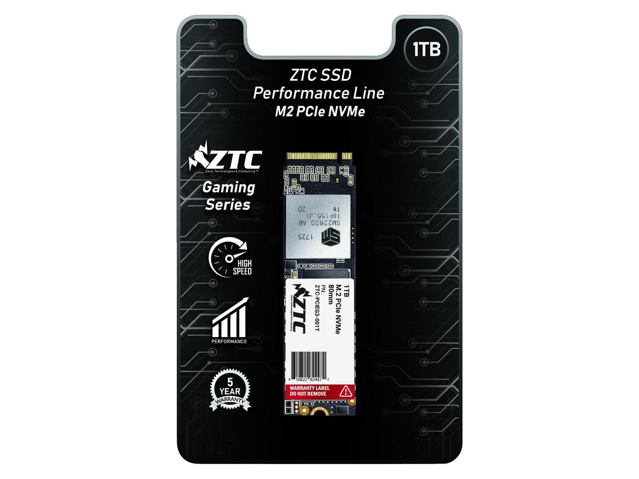 ZTC 1TB M.2 NVMe PCIe 80mm SSD Astounding Performance and High-Endurance Great Upgrade for Gaming Model: ZTC-PCIEG3-001T