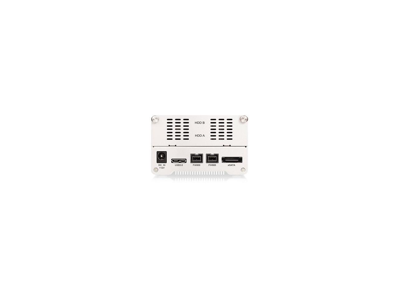 AKiTiO Taurus Mini Super-S3 LCM Portable Dual-Bay RAID Storage Enclosure With Built-in Hardware RAID Designed For Two 2.5" Drives. Model AKTPDMMSBU3OS