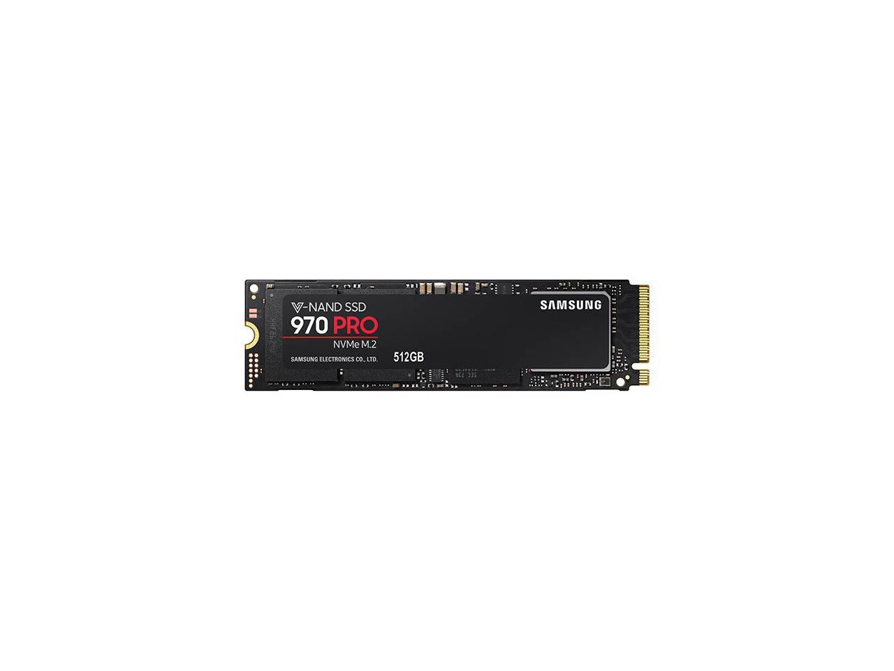 SAMSUNG 970 PRO M.2 2280 512GB PCIe Gen 3.0 x4, NVMe 1.3 V-NAND 2-bit MLC Internal Solid State Drive (SSD) MZ-V7P512E - OEM