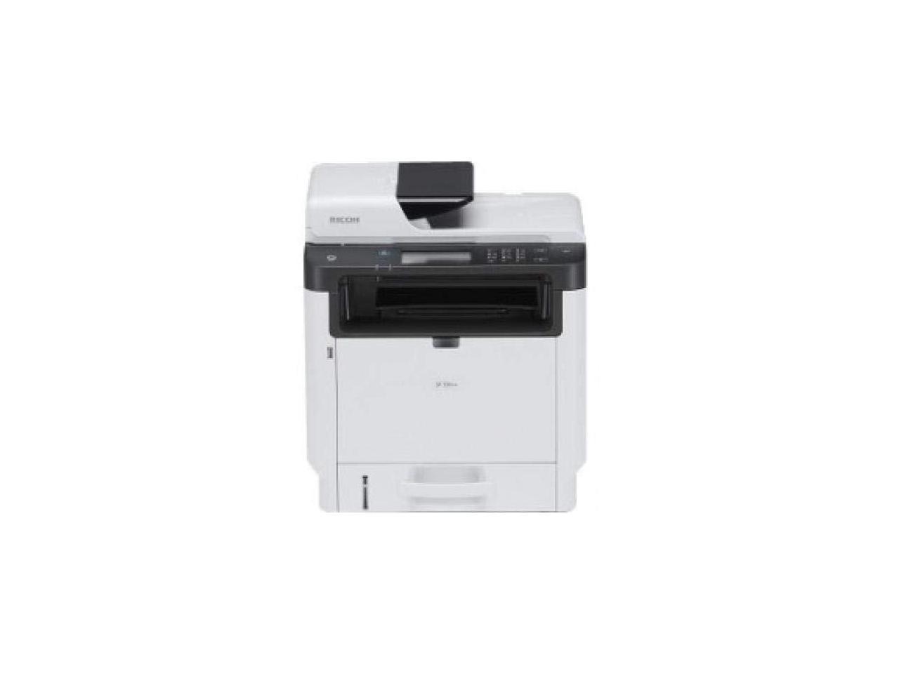 Ricoh SP 330SFN Laser Multifunction Printer - Monochrome - Plain Paper Print - Desktop - Copier/Fax/Printer/Scanner - 34 ppm Mono Print - 1200 x 1200 dpi Print - Automatic Duplex Print - 1 x Automatic