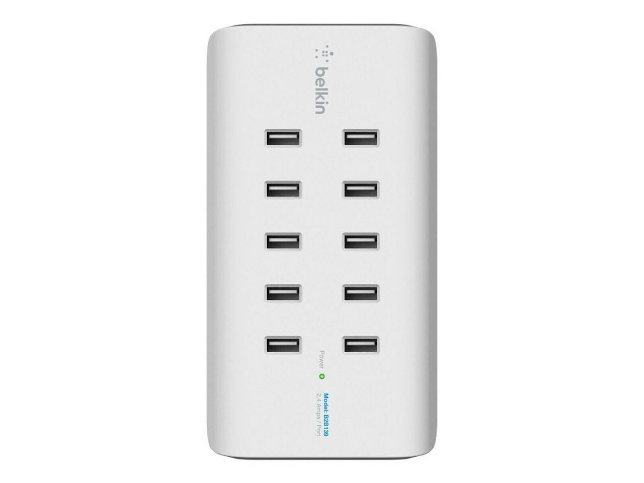 Belkin B2B139 RockStar 10-Port USB Charging Station - 120 V AC, 230 V AC Input