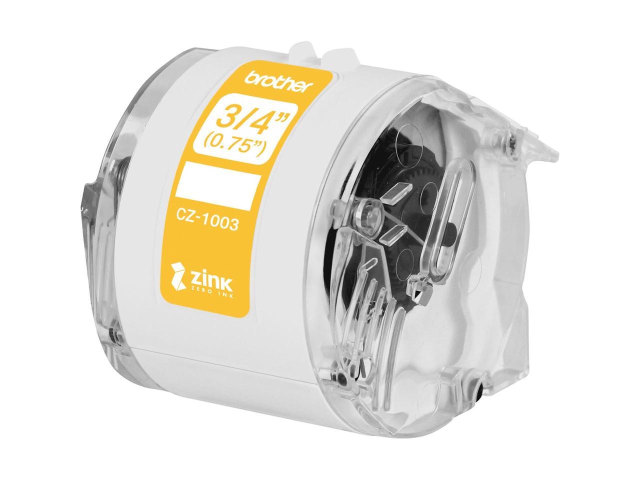 Brother Genuine CZ-1003 continuous length ??" (0.75") 19 mm wide x 16.4 ft. (5 m) long label roll featuring Zero Ink technology - 3/4" Width x 16 13/32 ft Length - Zero Ink (ZINK)