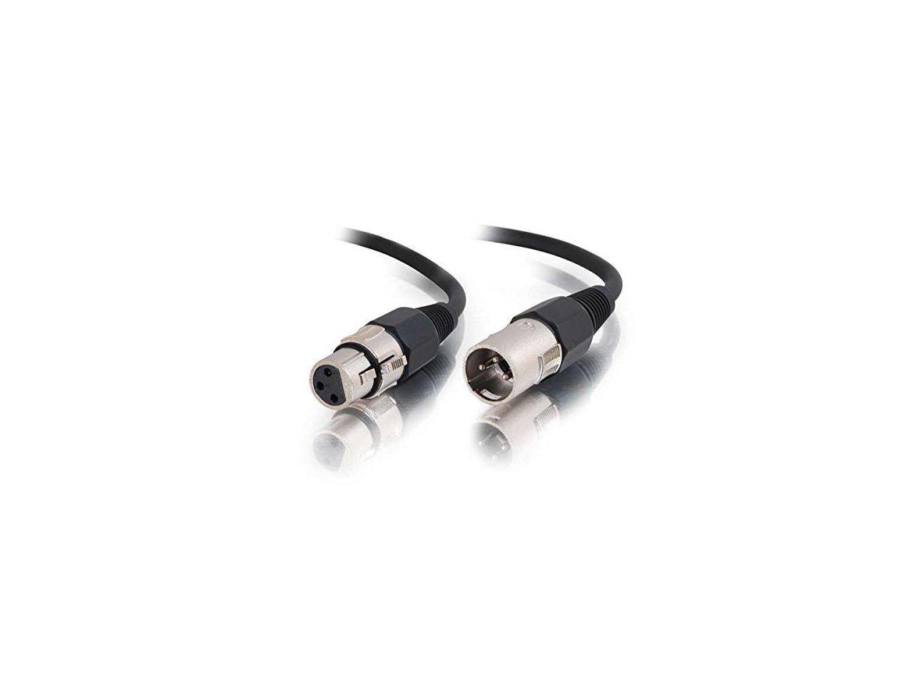 C2G 40061 Pro-Audio XLR Male to XLR Female Cable, Black (25 Feet, 7.62 Meters)