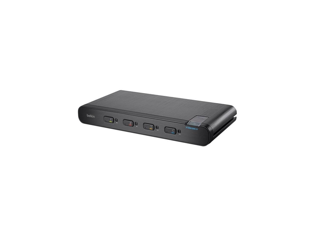 Belkin F1DN104C-3 - Advanced Secure DVI-I KVM Switch; 4-Port Plus, PP3.0