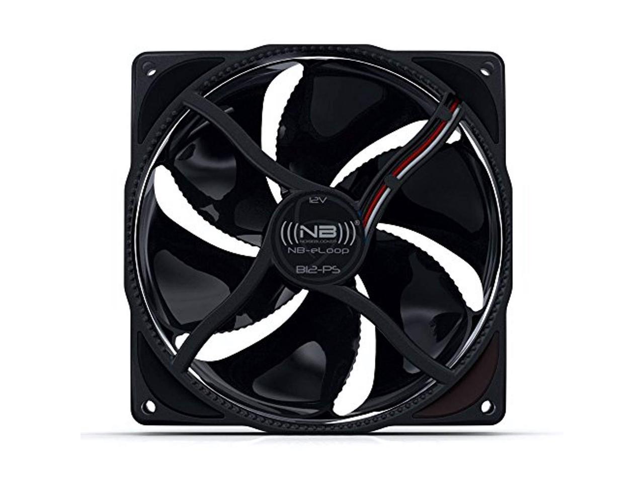 Noiseblocker NB-eLoop Series B12-PS Black Edition 120mm PWM Bionic Loop Rotor Fan, 1500rpm, 21 dBA