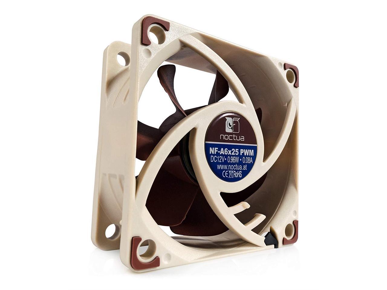 Noctua NF-A6x25 PWM, Premium Quiet Fan, 4-Pin (60mm, Brown)
