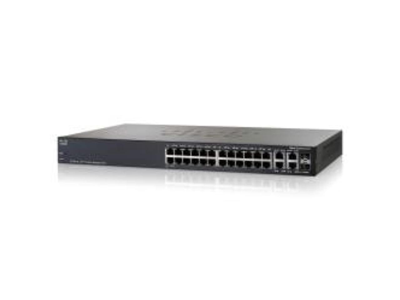 Cisco SRW2024 24-port Gigabit Switch | 24x RJ45 & 2x SFP, 10/100/1000 Mbps (WebView)