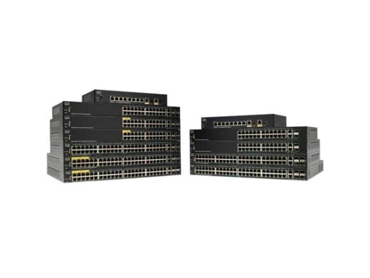 Cisco SG350-10MP 8-Port Gigabit PoE Managed Switch w/ 2 Combo Ports (128W)