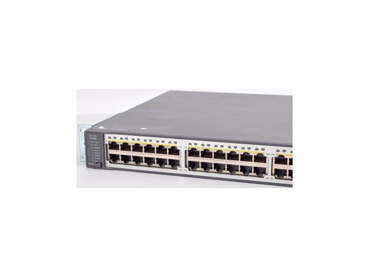 Cisco WS-C3750V2-48PS-S V05 Catalyst Network Rack 48-Port PoE Ethernet Switch