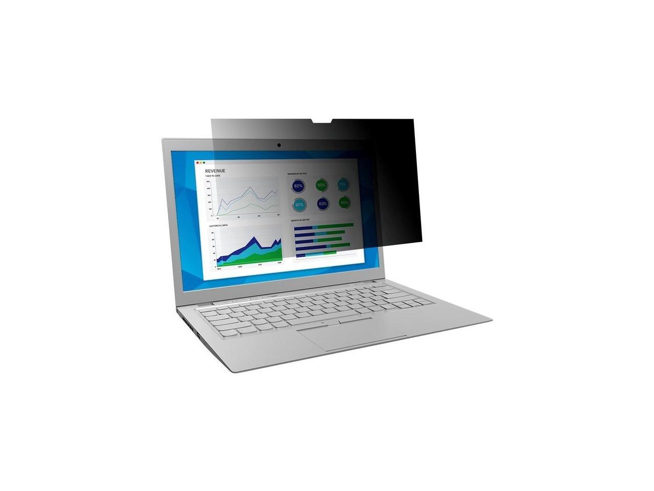 3M Privacy Screen Filter Black - For 13.3" Widescreen Notebook - 16:10 - Dust Resistant, Scratch