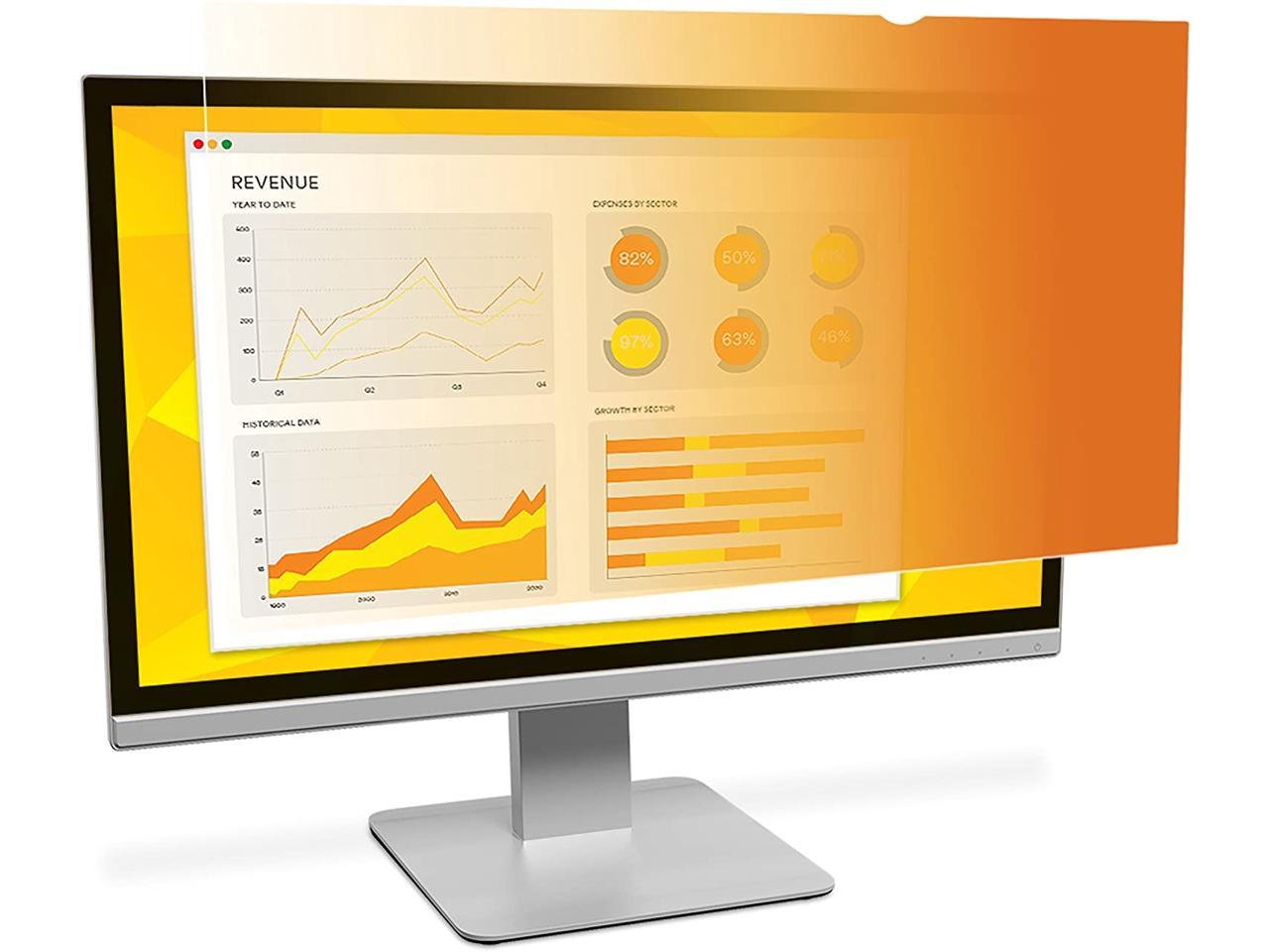 3M GF240W9B Gold Privacy Filter For 24 Inch Widescreen Monitor - Display Privacy Filter - 24 Inch Wide - Gold