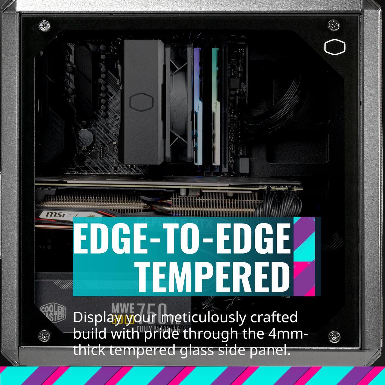 Cooler Master Q300L V2 Micro-ATX Tower, Magnetic Patterned Dust Filter, USB 3.2 Gen 2x2 (20GB), Tempered Glass Panel, CPU Coolers Max 159mm, GPU Max 360mm, Fully Ventilated Airflow (Q300LV2-KGNN-S00)