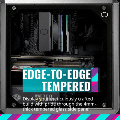 Cooler Master Q300L V2 Micro-ATX Tower, Magnetic Patterned Dust Filter, USB 3.2 Gen 2x2 (20GB), Tempered Glass Panel, CPU Coolers Max 159mm, GPU Max 360mm, Fully Ventilated Airflow (Q300LV2-KGNN-S00)