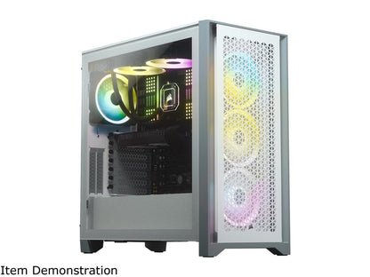 CORSAIR 4000D AIRFLOW Tempered Glass Mid-Tower Case with ATX - RM850 Power Supply installed, White