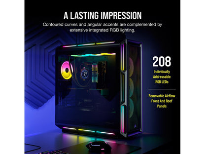 Corsair iCUE 5000T RGB CC-9011230-WW Black Steel / Plastic / Tempered Glass ATX Mid Tower Computer Case