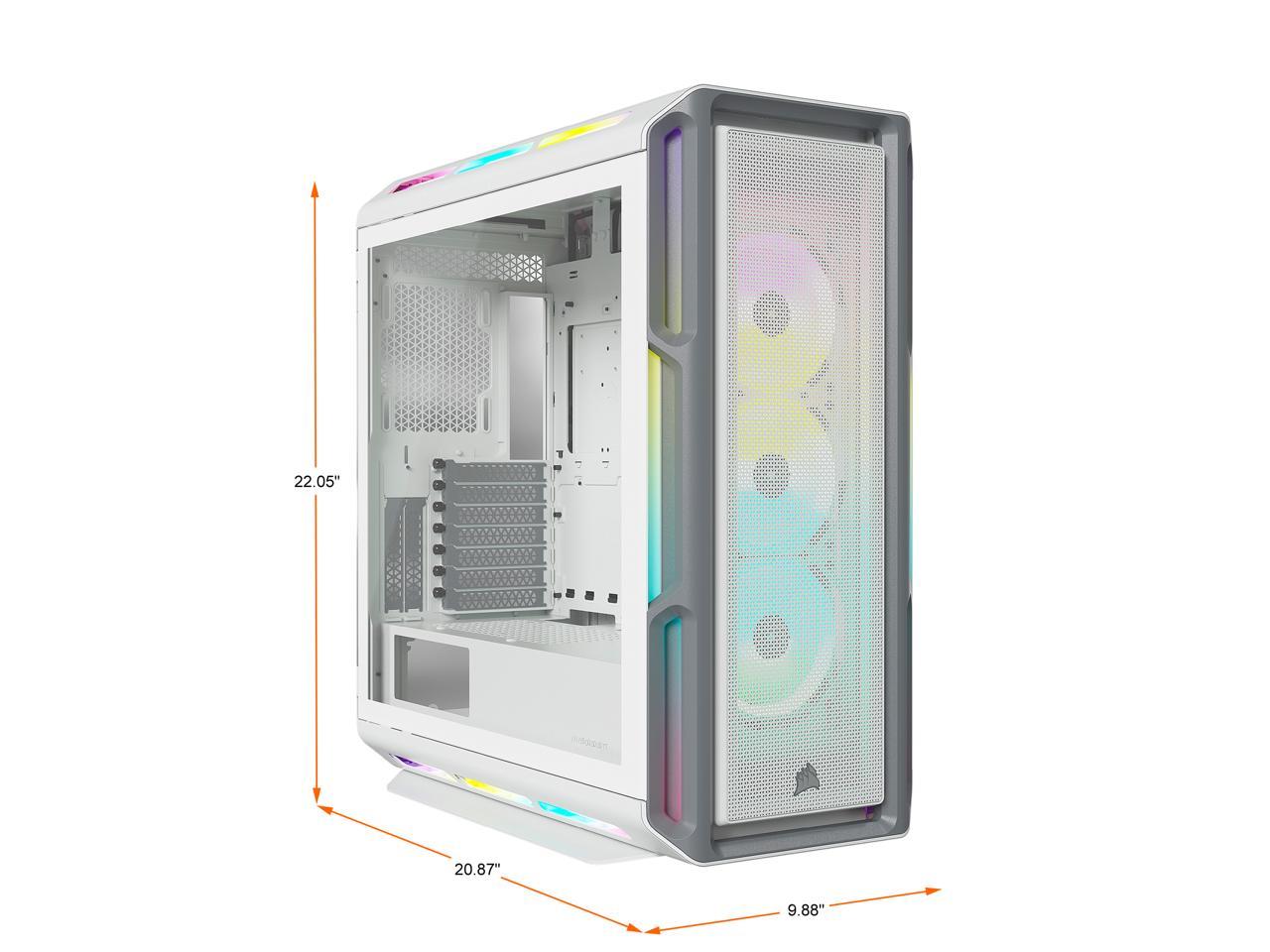Corsair iCUE 5000T RGB CC-9011231-WW White Steel / Plastic / Tempered Glass ATX Mid Tower Computer Case