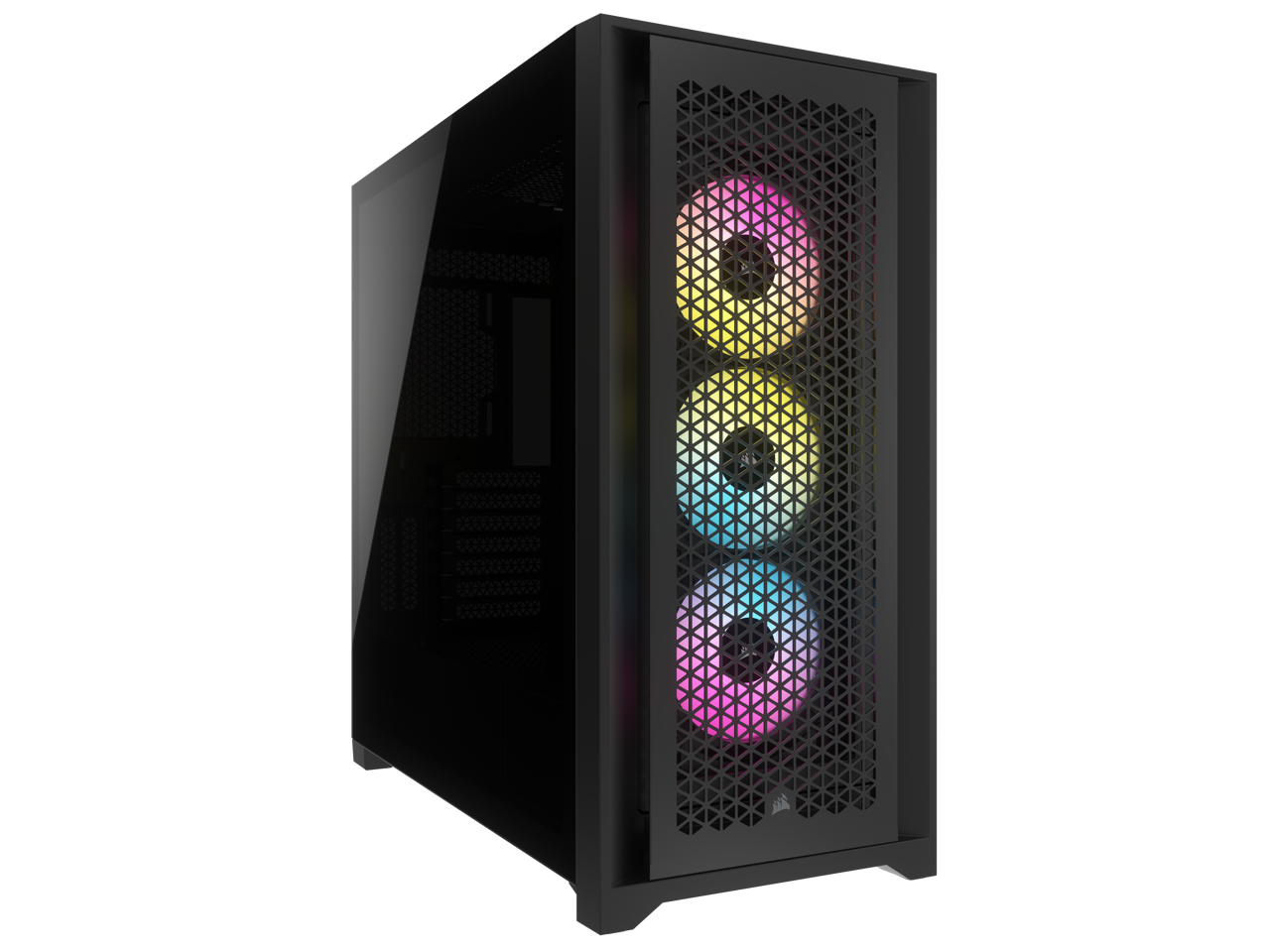 CORSAIR iCUE 5000D RGB AIRFLOW Mid-Tower Case, Black - 3x AF120 RGB ELITE Fans - iCUE Lighting Node PRO Controller - High-airflow Design