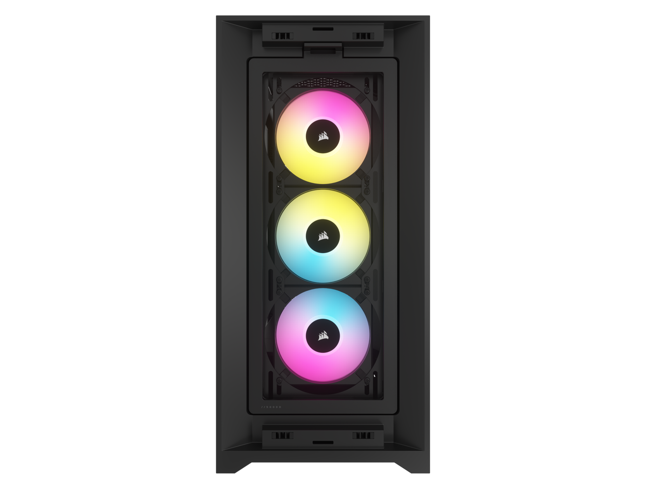 CORSAIR iCUE 5000D RGB AIRFLOW Mid-Tower Case, Black - 3x AF120 RGB ELITE Fans - iCUE Lighting Node PRO Controller - High-airflow Design