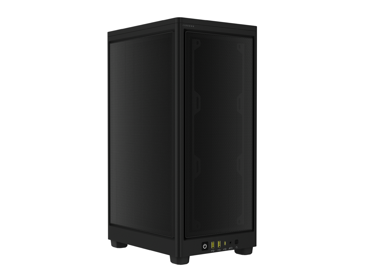 CORSAIR iCUE 2000D RGB AIRFLOW Mini-ITX PC Case - Black - Mini-ITX Form-Factor - Steel Mesh Panels iCUE Lighting Node CORE Controller