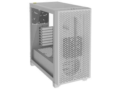 CORSAIR 3000D AIRFLOW Mid-Tower PC Case - White - 2x SP120 ELITE Fans - Four-Slot GPU Support – Fits up to 8x 120mm fans - High-Airflow Design