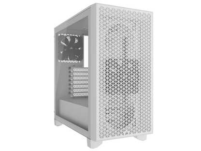 CORSAIR 3000D AIRFLOW Mid-Tower PC Case - White - 2x SP120 ELITE Fans - Four-Slot GPU Support – Fits up to 8x 120mm fans - High-Airflow Design