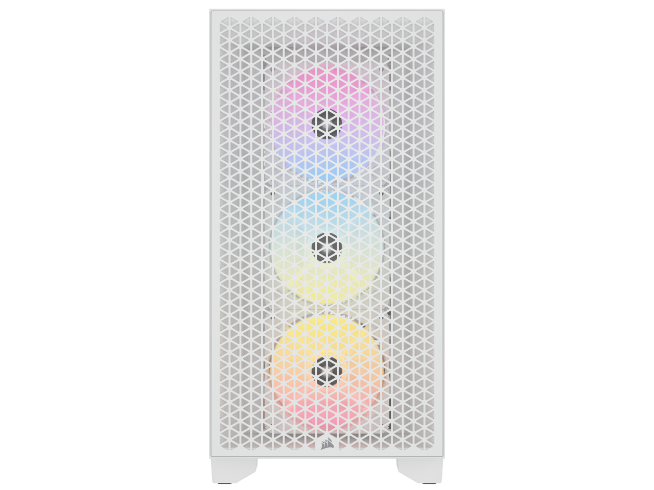 CORSAIR 3000D RGB AIRFLOW Mid-Tower PC Case - White - 3x AR120 RGB Fans - Four-Slot GPU Support – Fits up to 8x 120mm fans - High Airflow Design