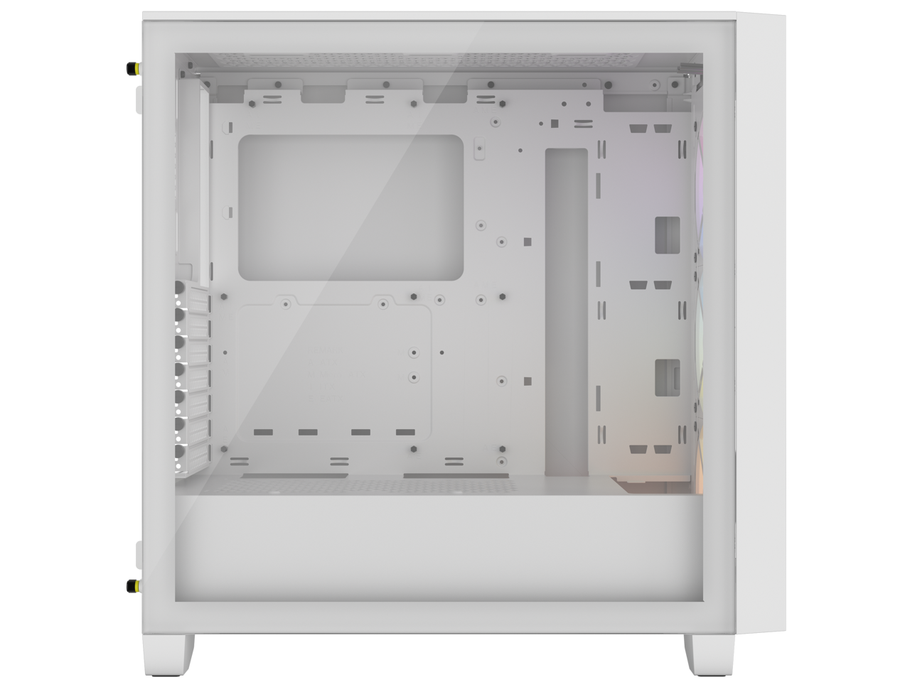 CORSAIR 3000D RGB AIRFLOW Mid-Tower PC Case - White - 3x AR120 RGB Fans - Four-Slot GPU Support – Fits up to 8x 120mm fans - High Airflow Design