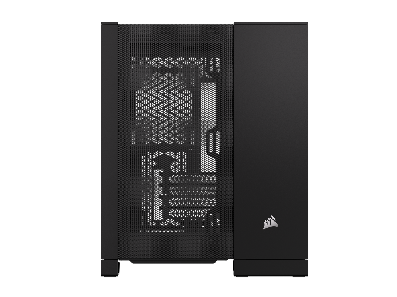 CORSAIR 2500D AIRFLOW Micro ATX Dual Chamber PC Case – Fully Mesh Front, Side, and Roof Panels – Fits up to 11x 120mm fans – 4x AIO Radiator Mounting Positions