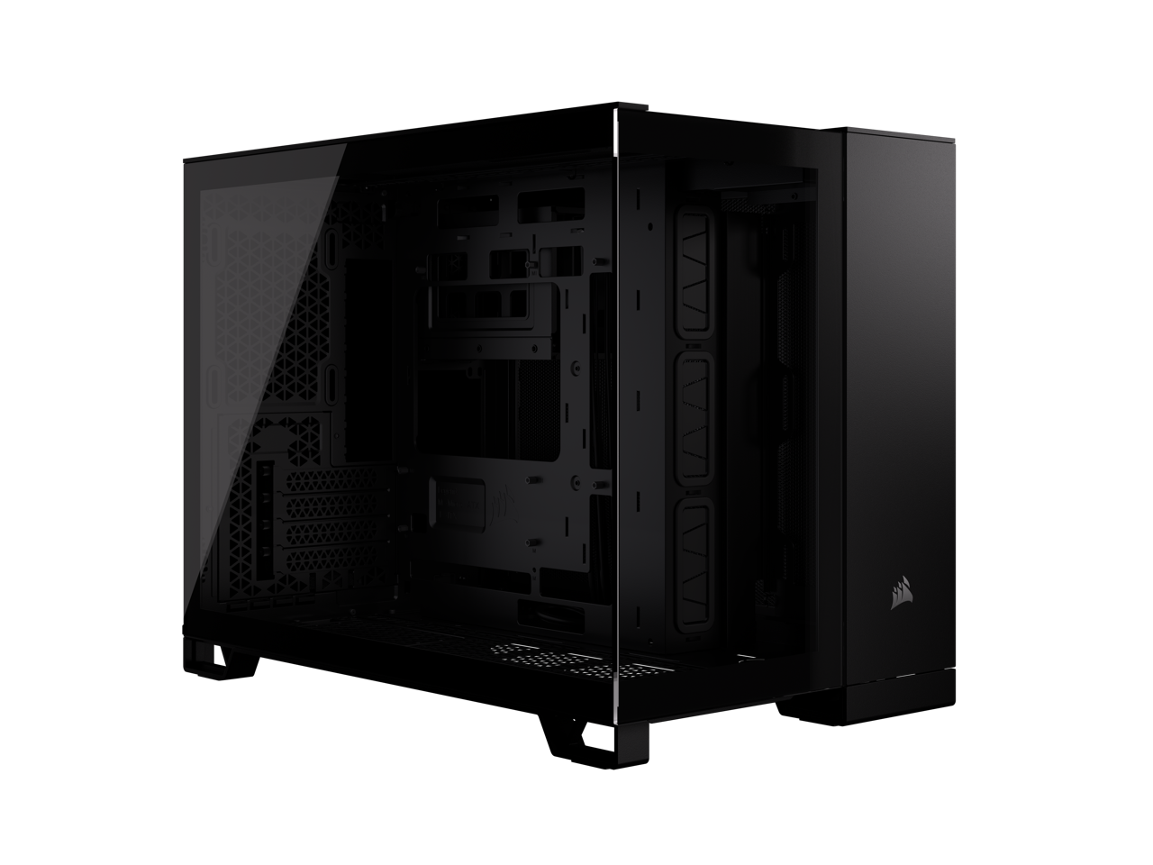 CORSAIR 2500X Micro ATX Dual Chamber PC Case –Tempered Glass Front Panels – Fits up to 9x 120mm fans – 3x Radiator Mounting Positions – Highly Customizable