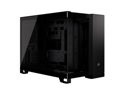 CORSAIR 2500X Micro ATX Dual Chamber PC Case –Tempered Glass Front Panels – Fits up to 9x 120mm fans – 3x Radiator Mounting Positions – Highly Customizable