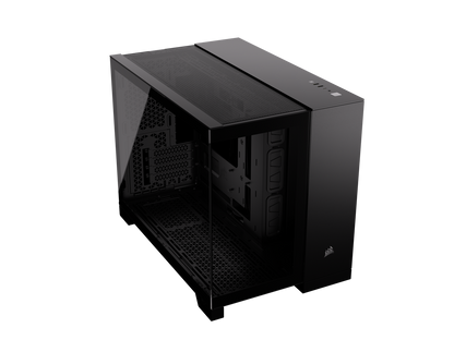 CORSAIR 2500X Micro ATX Dual Chamber PC Case –Tempered Glass Front Panels – Fits up to 9x 120mm fans – 3x Radiator Mounting Positions – Highly Customizable