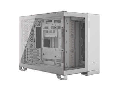 CORSAIR 2500X Micro ATX Dual Chamber PC Case –White – Tempered Glass Front Panels – Fits up to 9x 120mm fans – 3x Radiator Mounting Positions – Highly Customizable