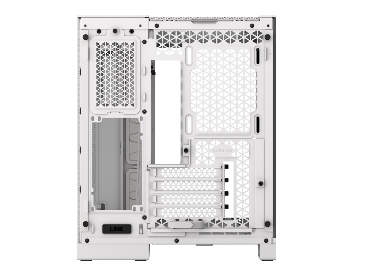 CORSAIR 2500X Micro ATX Dual Chamber PC Case –White – Tempered Glass Front Panels – Fits up to 9x 120mm fans – 3x Radiator Mounting Positions – Highly Customizable